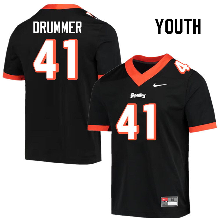 Youth #41 Jhae Drummer Oregon State Beavers College Football Jerseys Stitched-Throwback